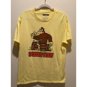 Nintendo Donkey Kong Graphic T-Shirt Yellow Retro Gaming Men's Large L